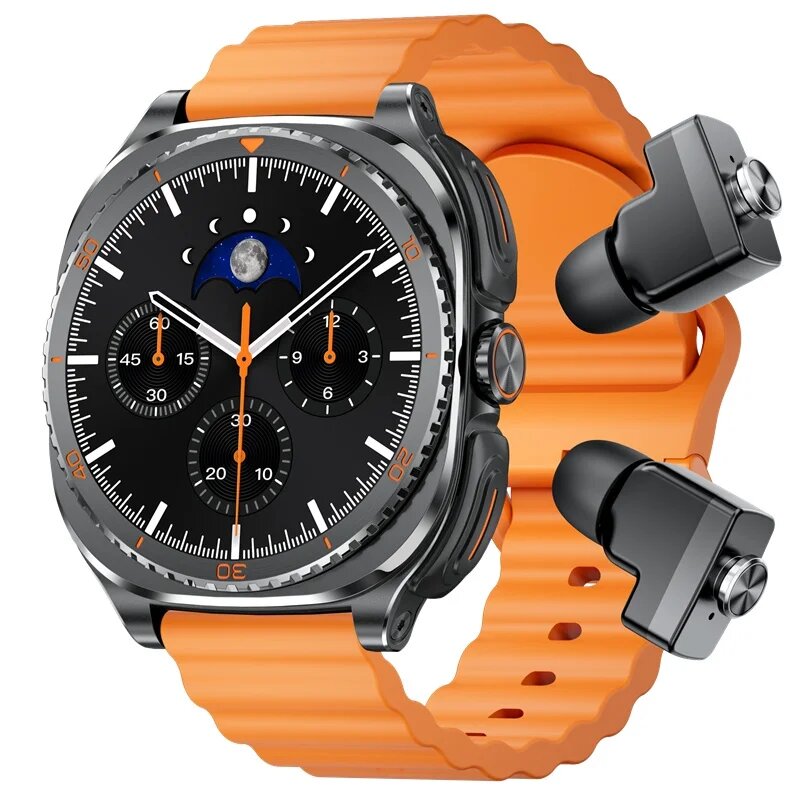 Умные часы-наушники оранжевые Black Orange