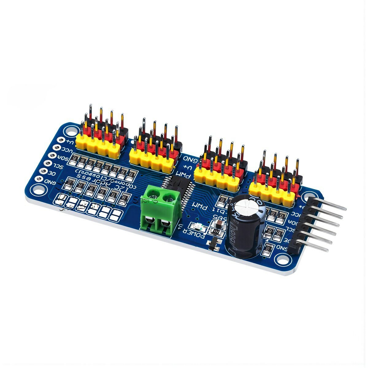 Модуль 16 каналов драйвера сервопривода PCA9685 интерфейс IIC плата PWM для самоделок роботов