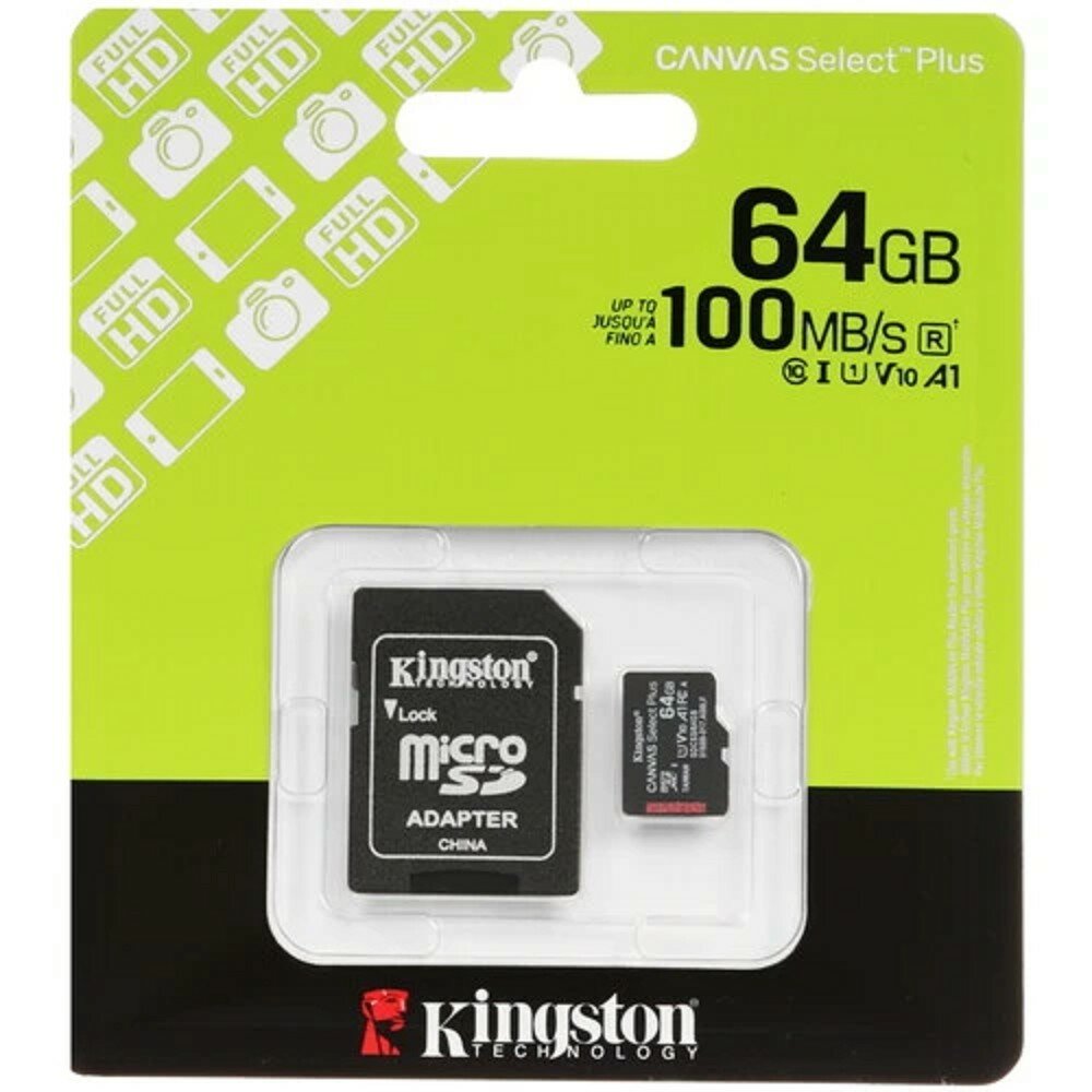 Карта памяти Kingston SDCS3/64GB 64 ГБ — фото 1