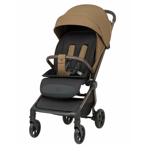 фото Коляска прогулочная carrello atom m crust brown легкая компактная для детей весом до 22 кг
