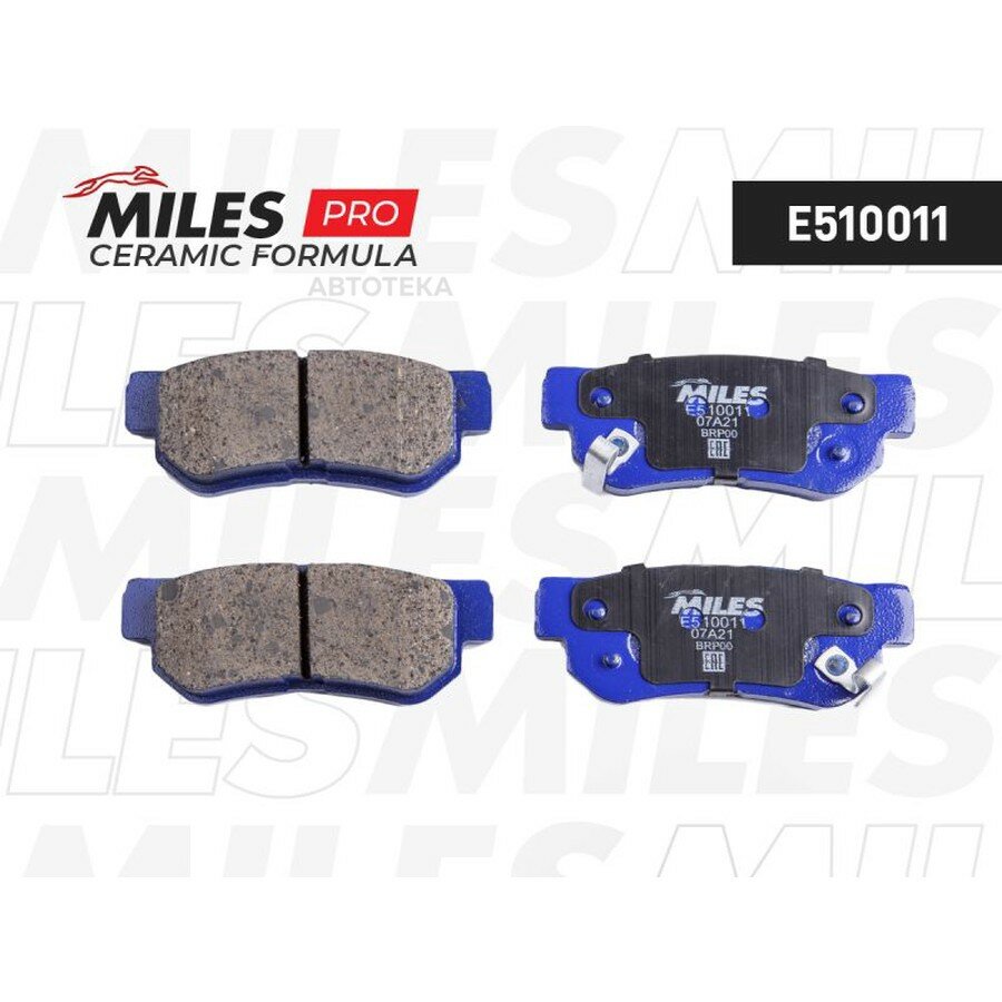 Колодки тормозные HYUNDAI GETZ/SANTA FE/SONATA/TUCSON/KIA SPORTAGE зад. Ceramic PRO MILES E510011