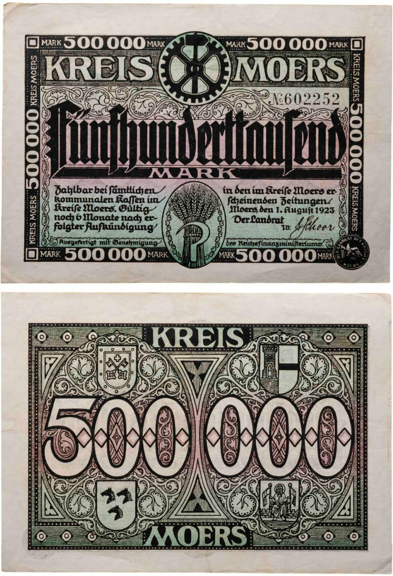 Германия 500000 марок 1923 год