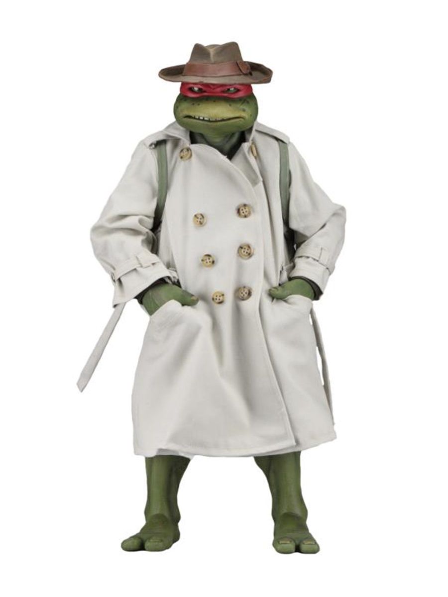 Фигурка NECA 1/4 1990 Movie Series Action Figures Teenage Mutant Ninja Turtles Raphael in Disguise - 45 см (Повреждена коробка, реальное фото)