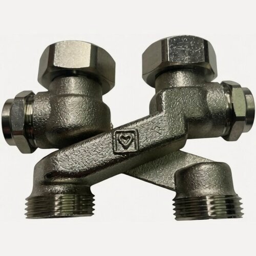 Изображение товара Узел подключения "Х" Rifar (перекрестие) HERZ с запорным вентилем G3/4", 50 мм (1340434)