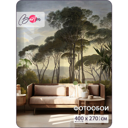 фото Фотообои на стену флизелиновые 3d лес фреска 400х270 см bartonwall n106 barton wallpapers