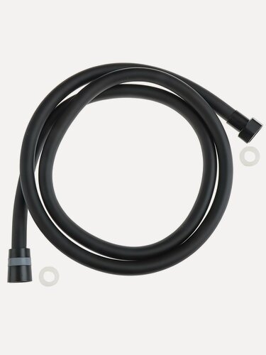 Изображение товара Шланг для душа Aqwin A49-156, ПВХ, 150 см, черный матовый, гибкая подводка к лейке, соединение ИМП-ИМП