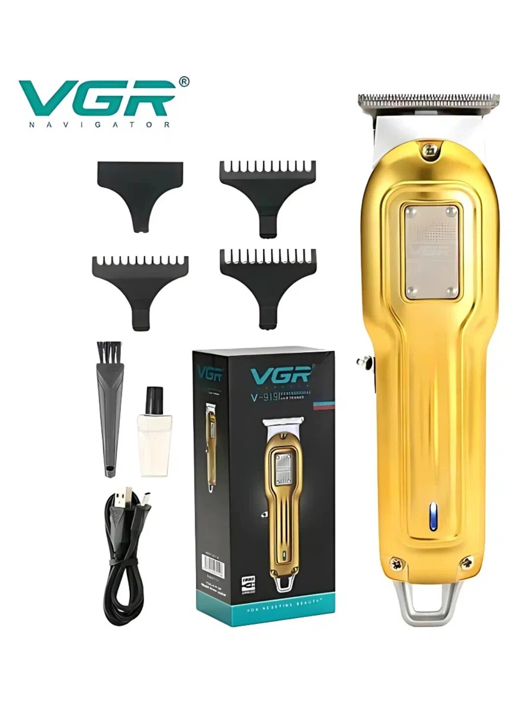 Профессиональная машинка для стрижки волос и бороды – триммер VGR V-919 для ухода за волосами и бородой