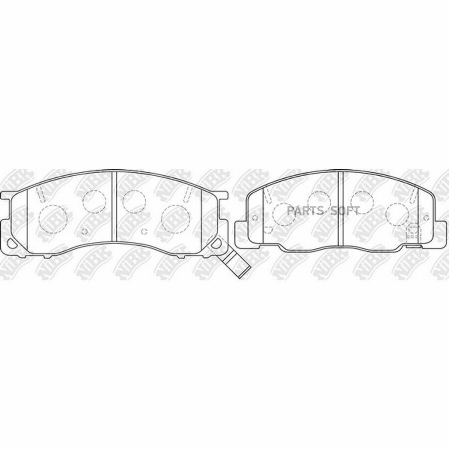 PN1405 NIBK Колодки тормозные передние NIBK PN1405 | цена за 1 шт