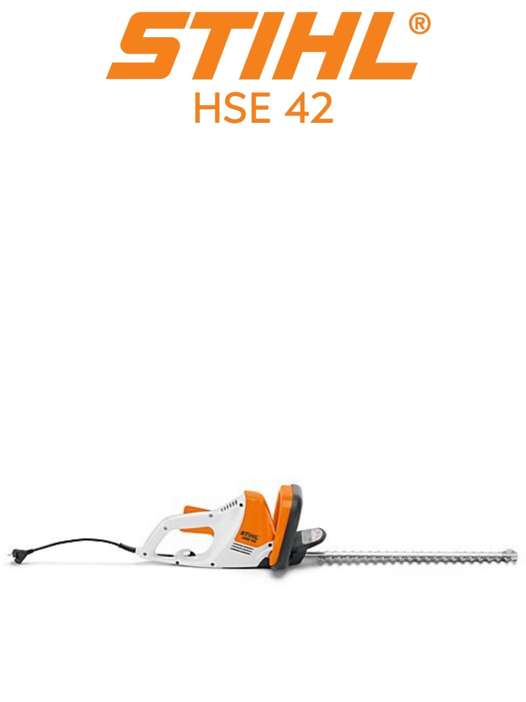 Электрический кусторез STIHL HSE 42 420 Вт 45 см для живой изгороди легкий и тихий