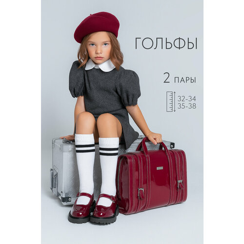 фото Гольфы berchelli 2 пары, размер 22/24, белый,