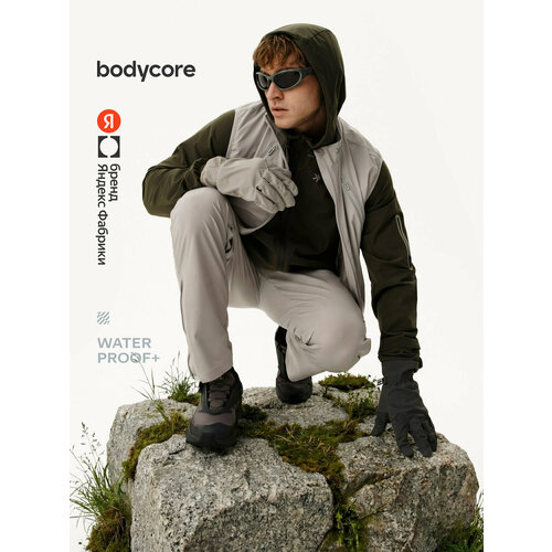 фото Брюки спортивные bodycore из быстросохнущей и водоотталкивающей ткани, размер xl, светло-серый