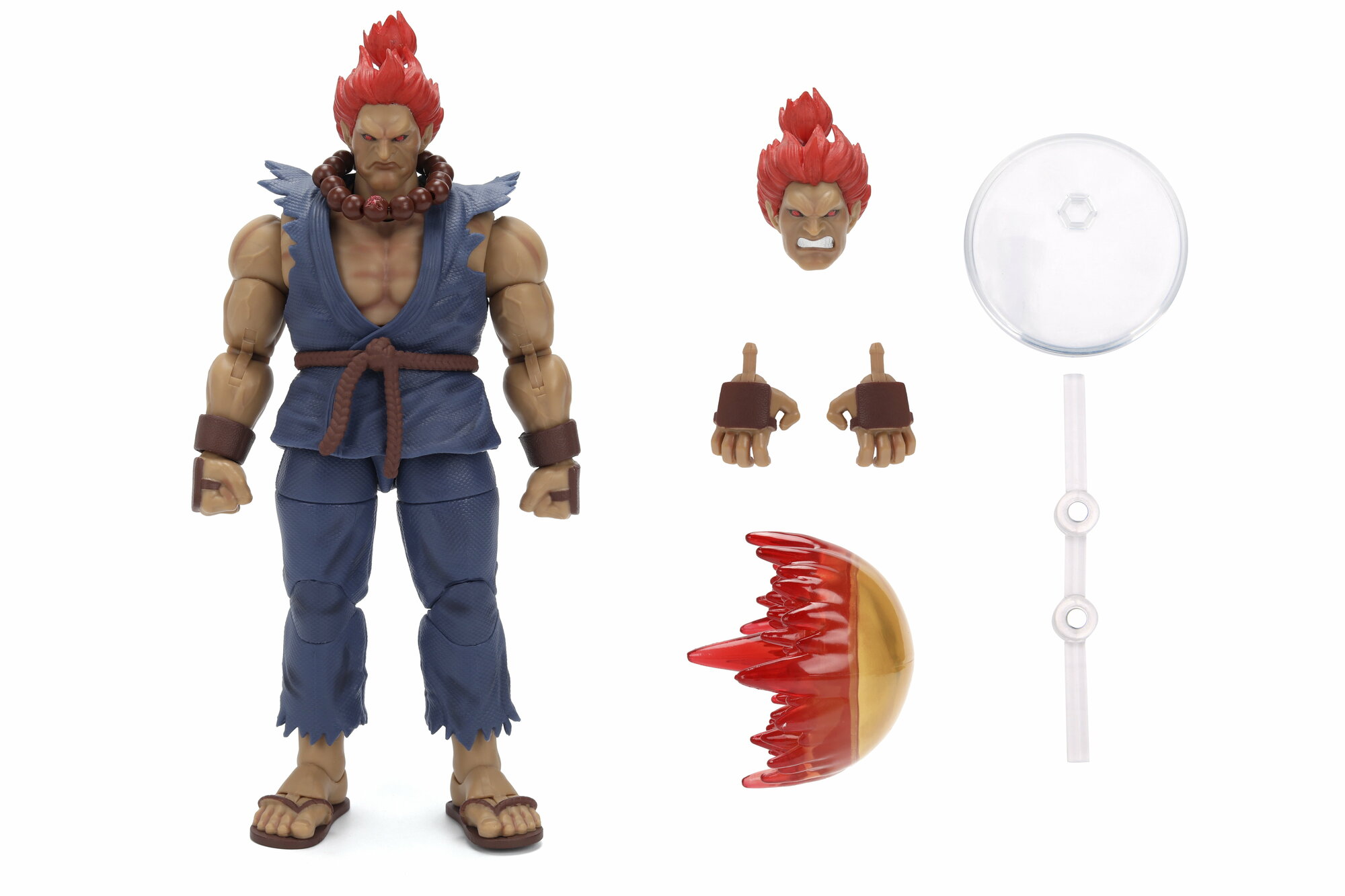 Jada Toys Street Fighter Akuma 1/12 фигурка 6" сменные детали эффект подставка