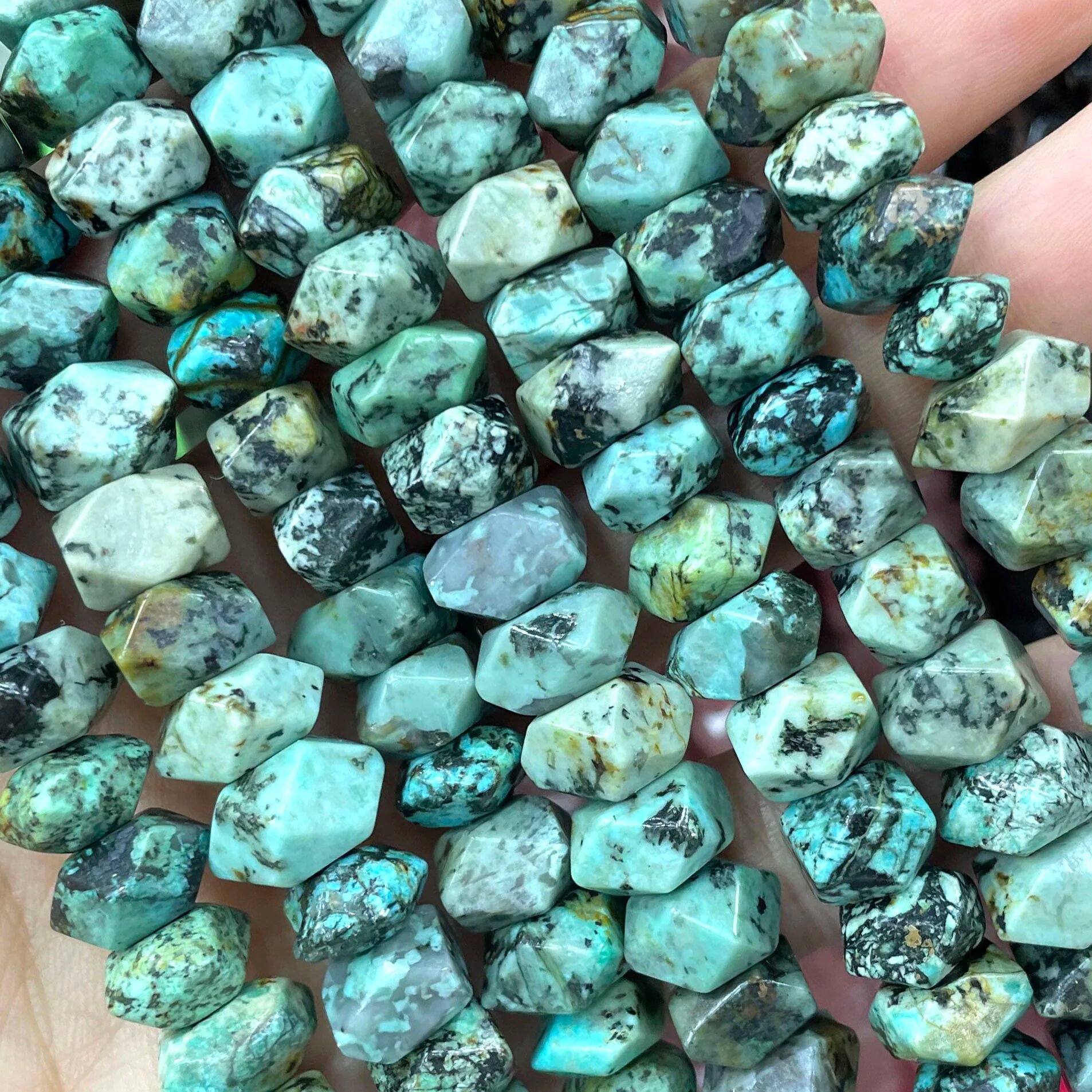 Бусины из натурального камня JCXAZSJ African turquoise