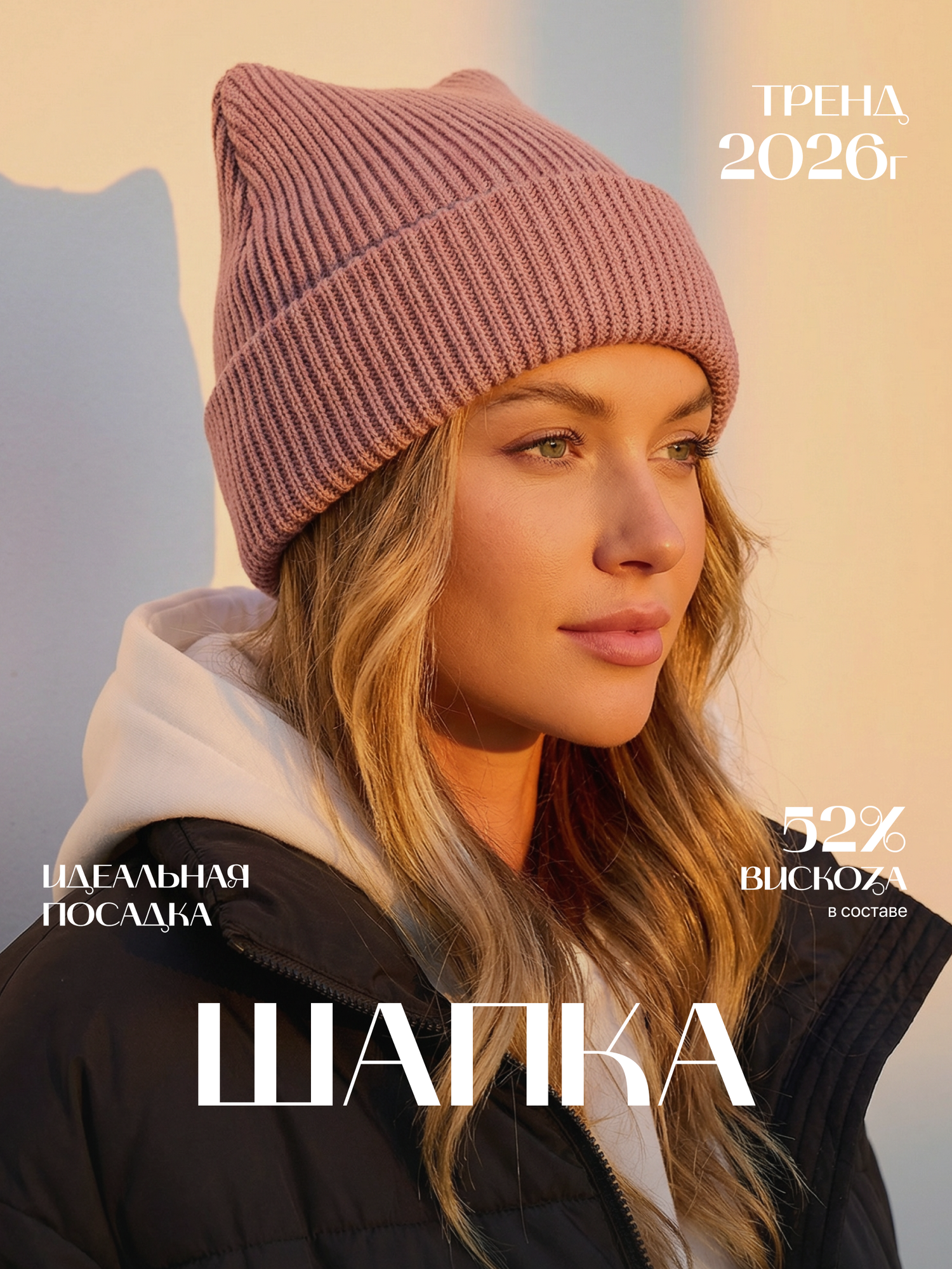 Шапка-бини OS8-SH1-001 для женщин