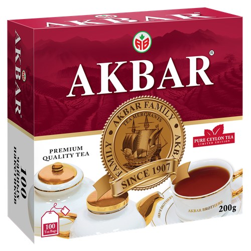фото Чай в пакетиках акбар черный байховый цейлонский limited edition 100 шт. akbar