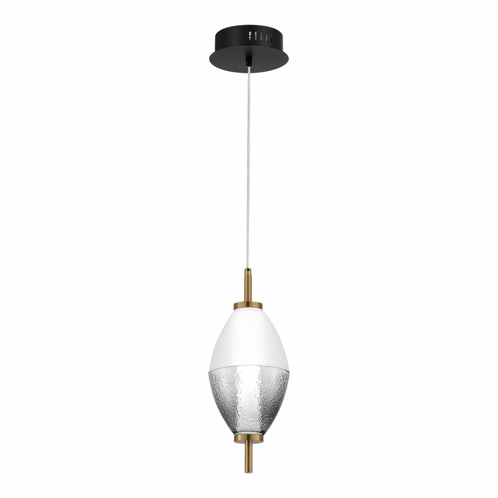 SL6130.403.06 Светильник подвесной ST-Luce Черный/Белый, Дымчатый LED 1*8W 3000K.