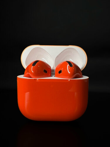 Изображение товара Беспроводные наушники Apple Airpods 4 ANC "с активным шумоподавлением" ( Оранжевые глянцевые Ral-2004 )