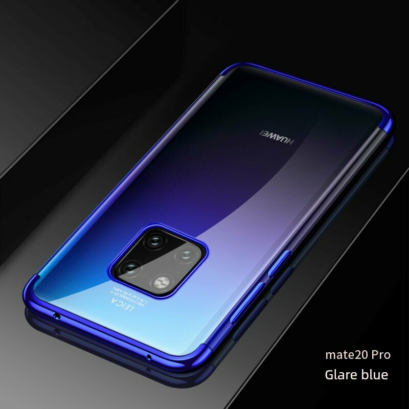 Чехол для Huawei Mate 20 Pro в цвете Иризесцентный синий - Премиум узкий защитный чехол