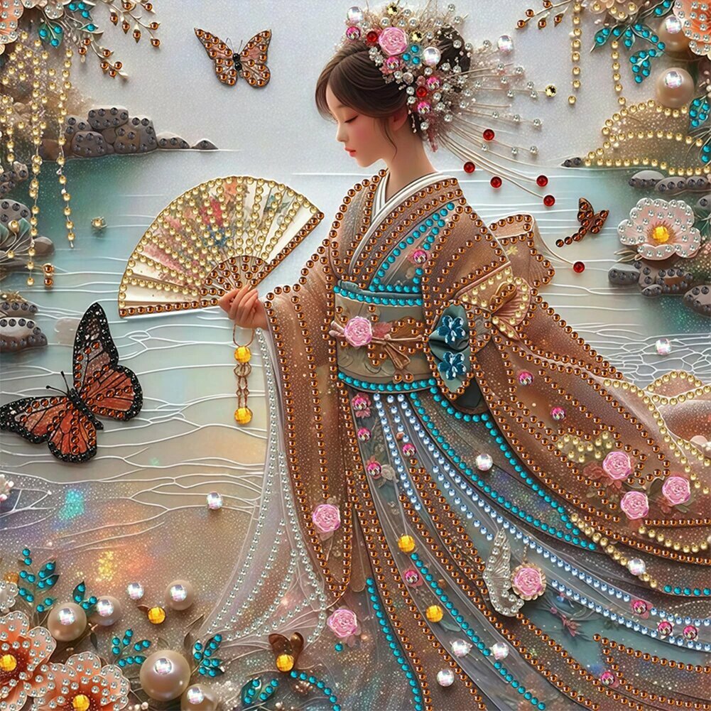 Алмазная вышивка "Японская девушка", цвет Japanese Girl A