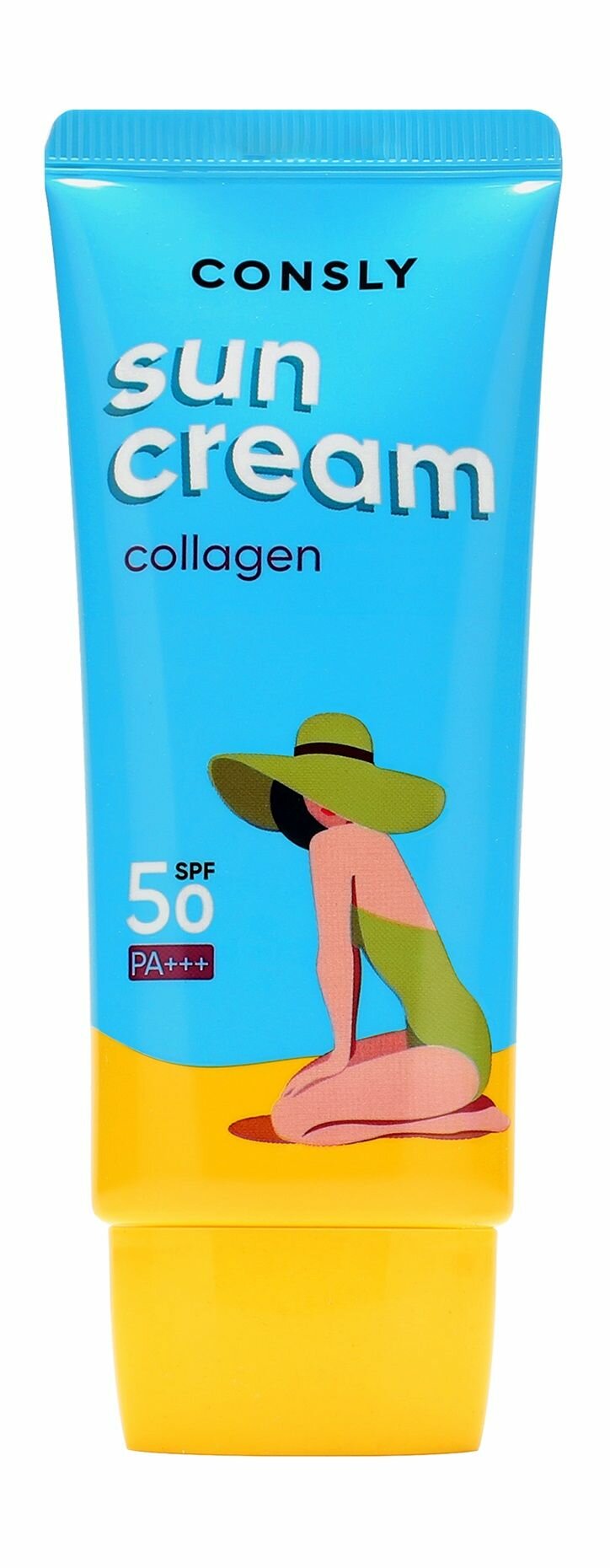 Consly Крем солнцезащитный с морским коллагеном SPF 50+ / PA+++ для нормальной и сухой кожи