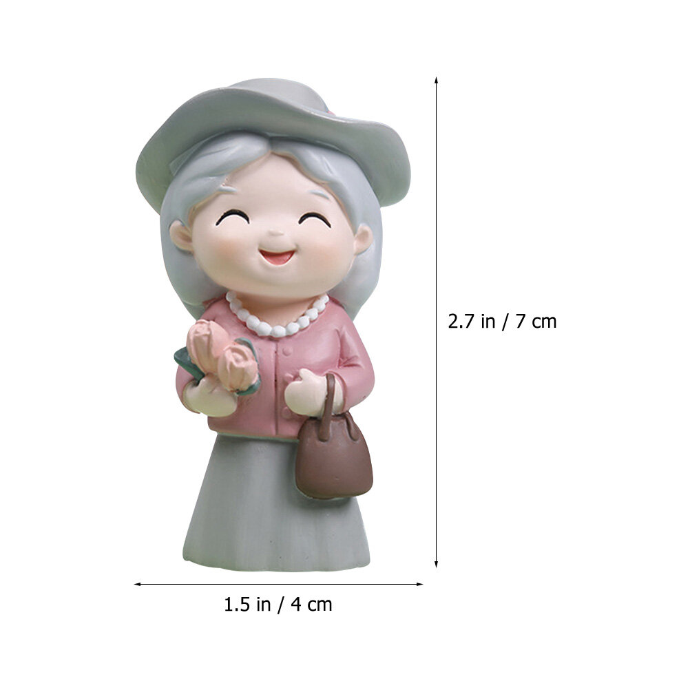Фигурка Старика Из Резины Для Украшения Торта Авто Интерьера Размер 4X3Cm