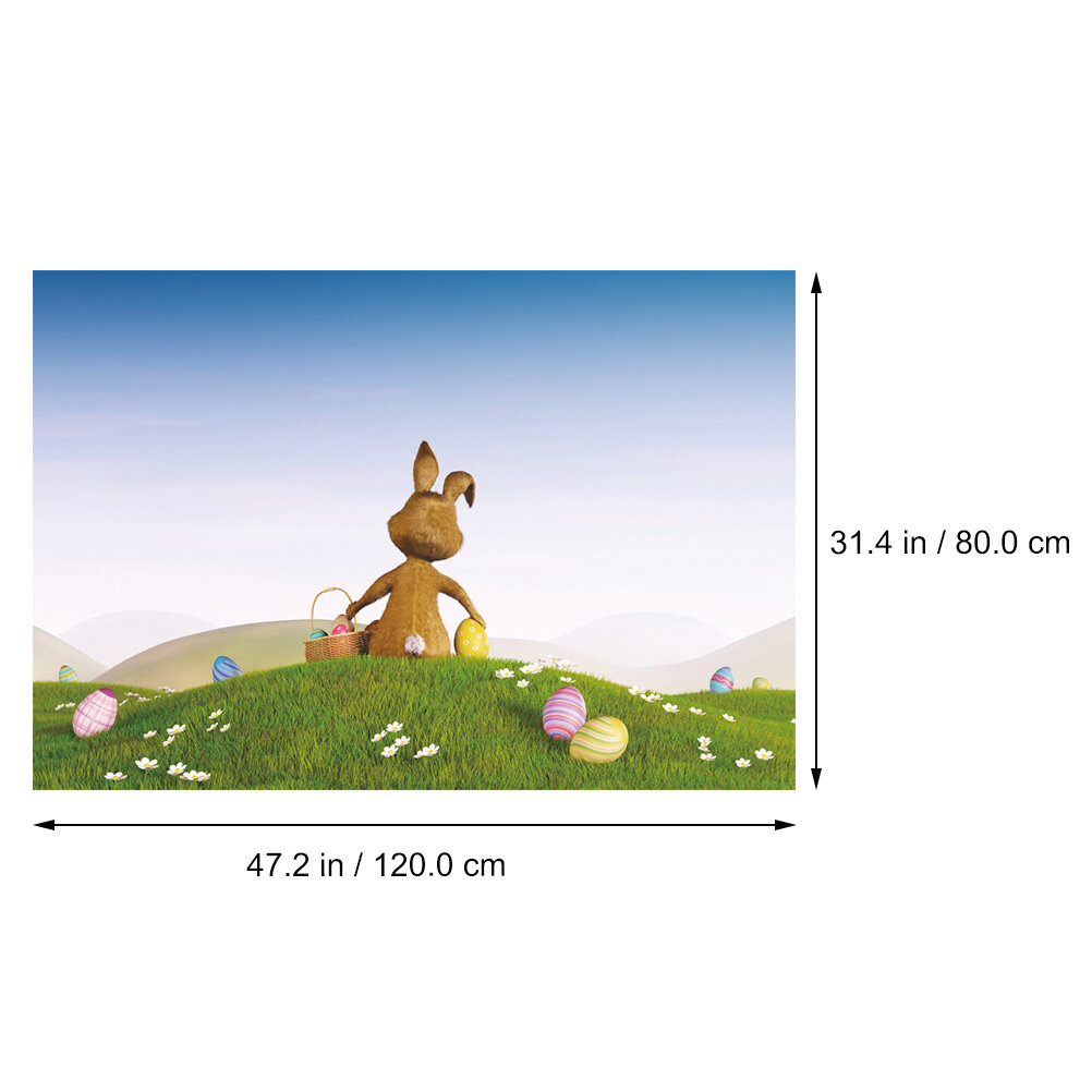 Фон Для Фотографии Пасхальные Яйца 1 Шт Картинка Зайчик 120x80cm