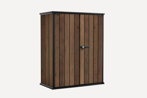 Изображение товара Шкаф уличный Keter Vertical Shed 1400 L Walnut (темно-коричневый - грецкий орех) (17212898)