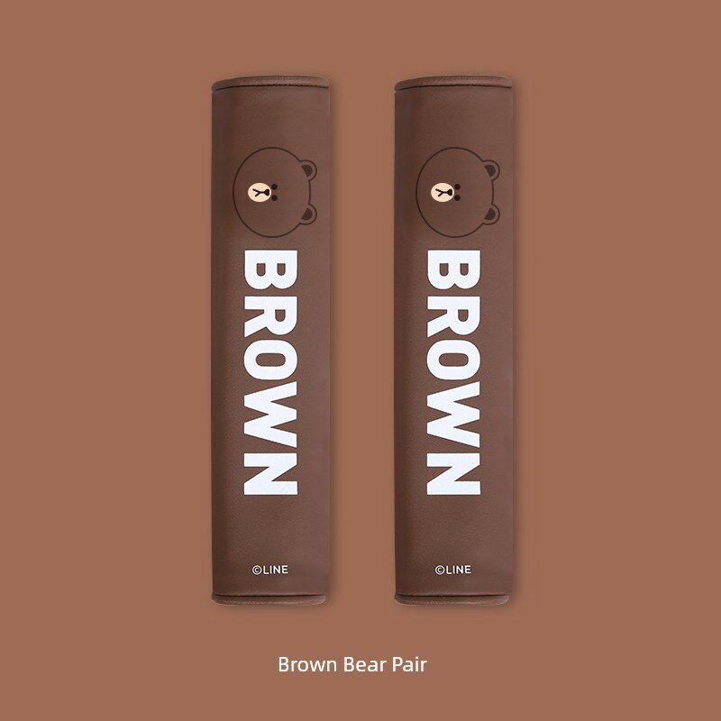 LINE FRIENDS BROWN улучшенный мягкий защитный чехол для ремня безопасности ребенка пара элементов