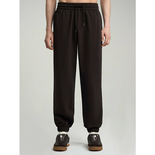 фото Брюки streetbeat basic french terry jogger, размер xl, темно-коричневый