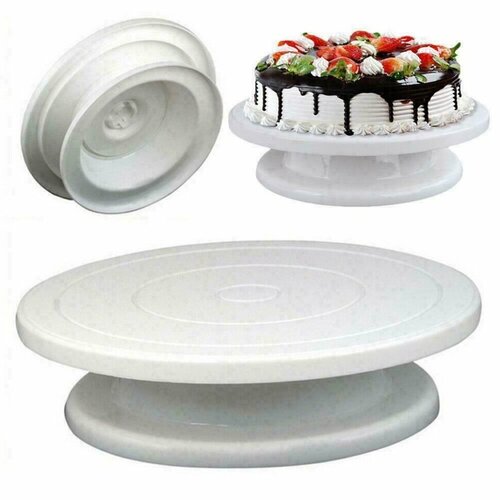 фото Подставка для декорирования торта cake turntable вращающаяся, диаметр 28 см.