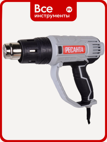 Изображение товара Строительный фен Ресанта ФЭ-2000К 75/2/1, длиной 2, профессиональный, щеточный двигатель, четырехнасадочный набор