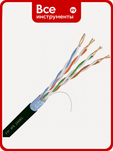 Изображение товара Омедненный кабель Netlink NL-CCA FTP 4PR 24 AWG CAT5е 305м внешний УТ-00000565,