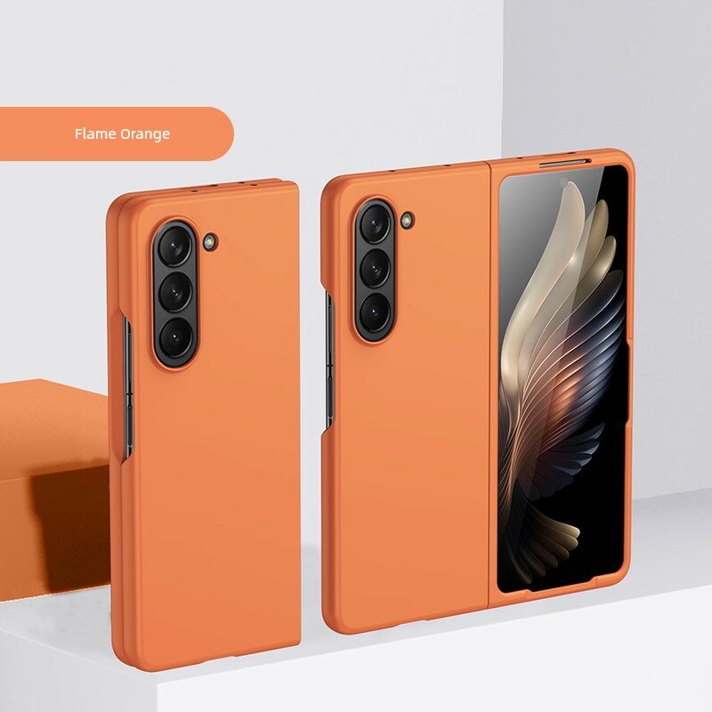 Чехол для Samsung Galaxy Z Fold 3, матовый, огненно-оранжевый, защита от падений 25D