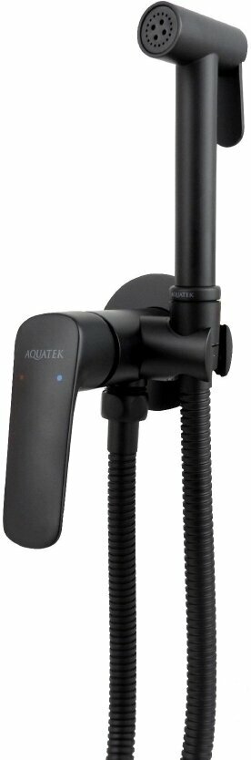 Гигиенический душ со смесителем AQUATEK Вега AQ1019MB матовый черный