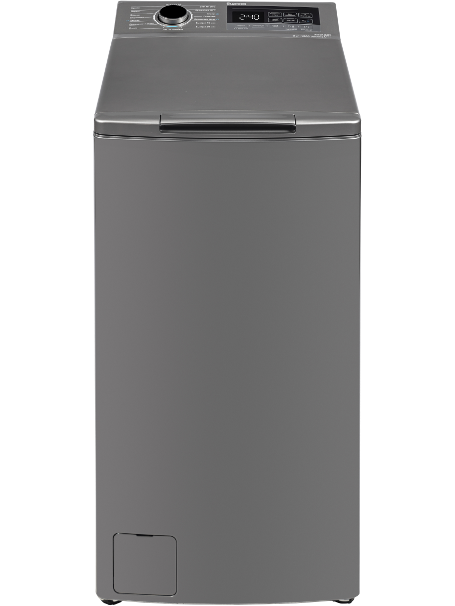 Стиральная машина Бирюса WM-MT813/05 M кл: A+++ вертикальная, макс. загрузка:8кг серебристый