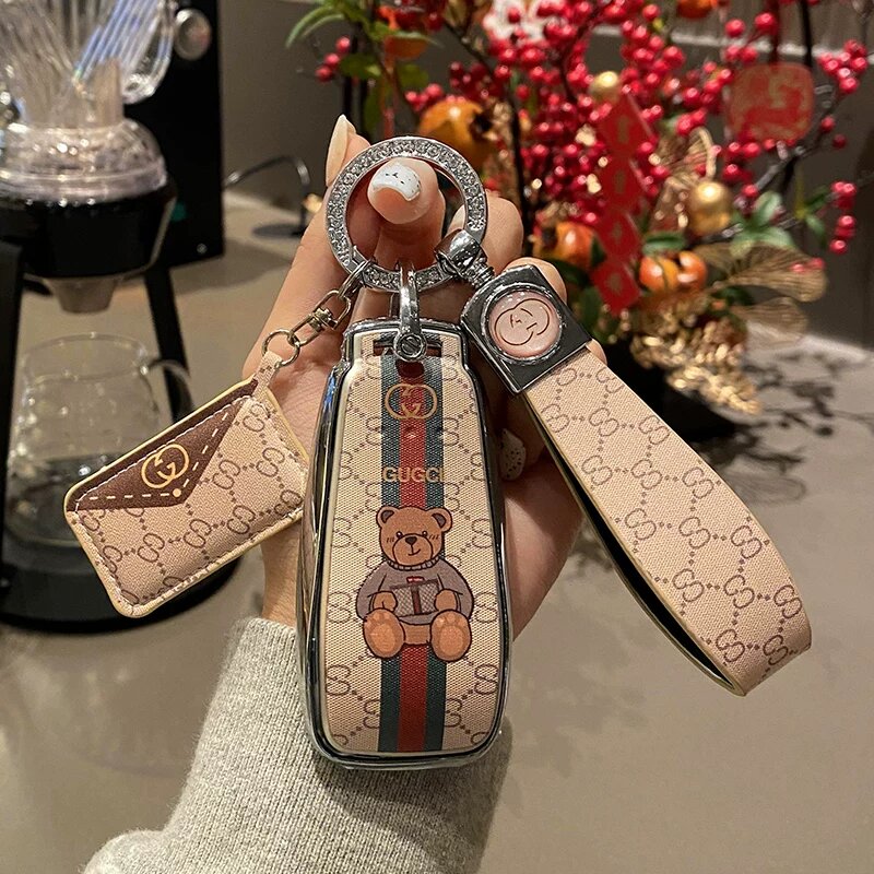 Ключевой чехол с текстурой K-Charm, стиль B, роскошный двойной G