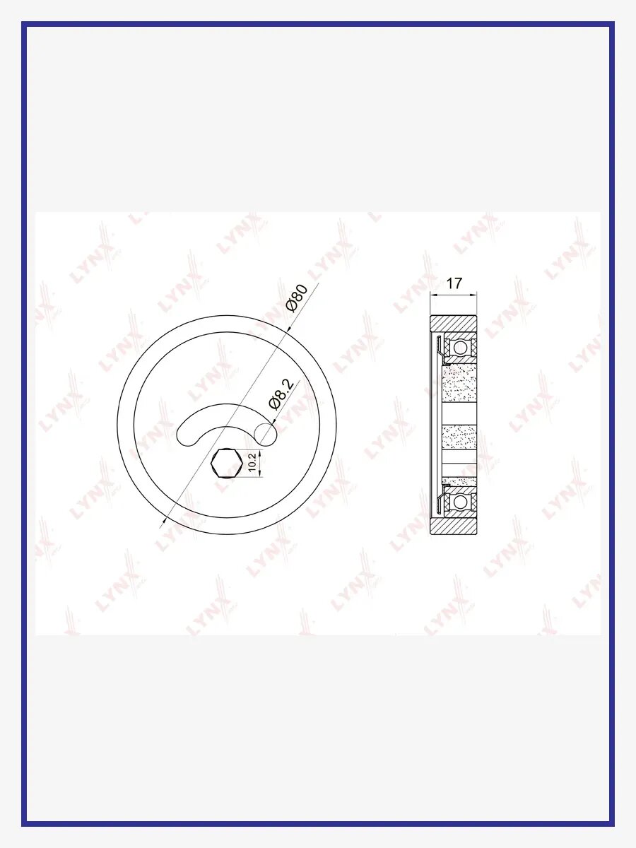 Натяжной ролик приводного ремня, арт. PB-5026