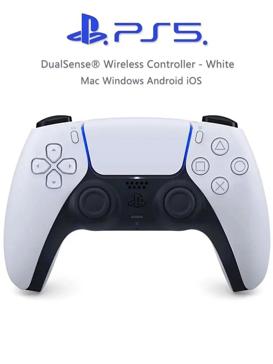 Sony PlayStation 5 Kонсоль DualSense PS5 Геймпад CFI-ZCT1NA Беспроводной контроллер Bluetooth-White