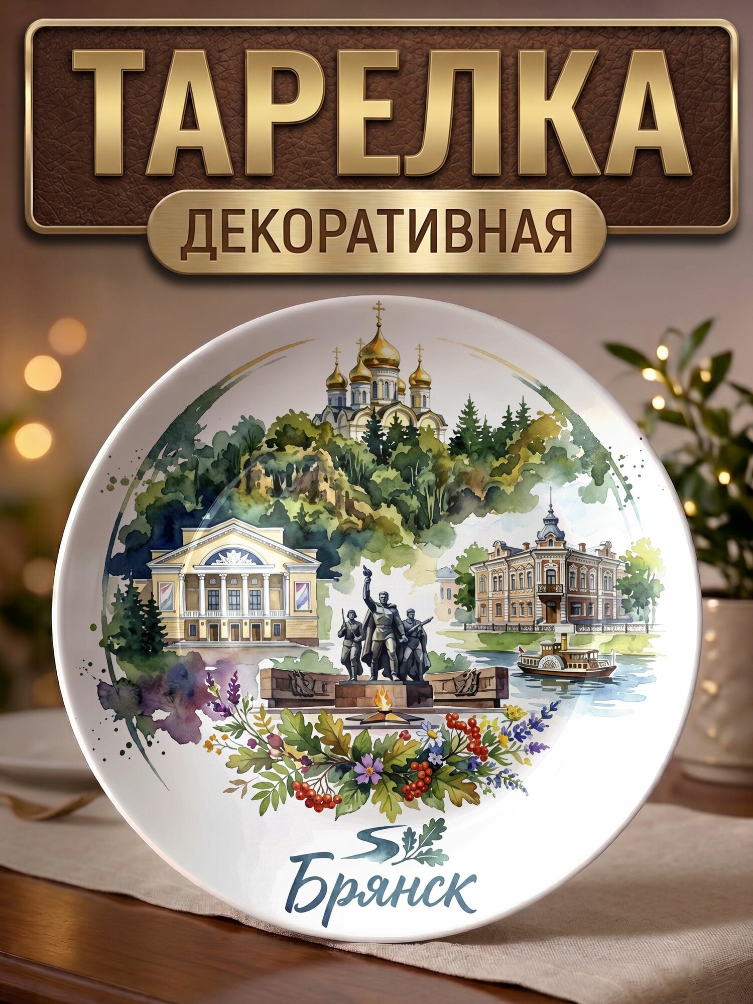 Тарелка декоративная Акварель Брянск