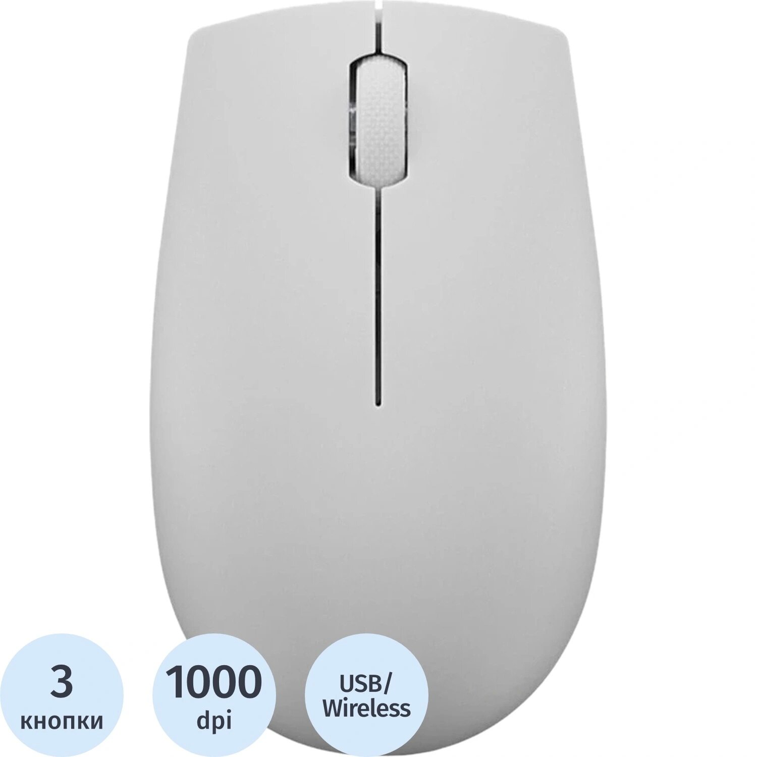 Lenovo Мышь беспроводная Lenovo 300 серая (GY51L15678)