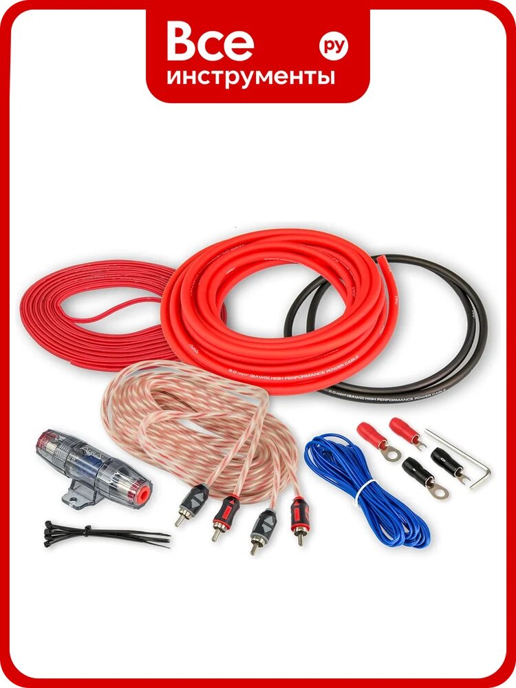 Комплект кабелей для усилителя AURA 2x10мм2 AMP-2208