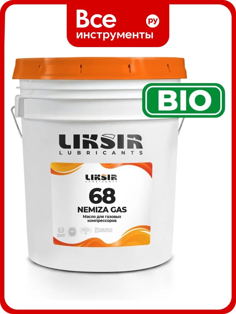 Масло для газовых компрессоров на основе PAG Nemiza GAS 68, 20 л LIKSIR 201501