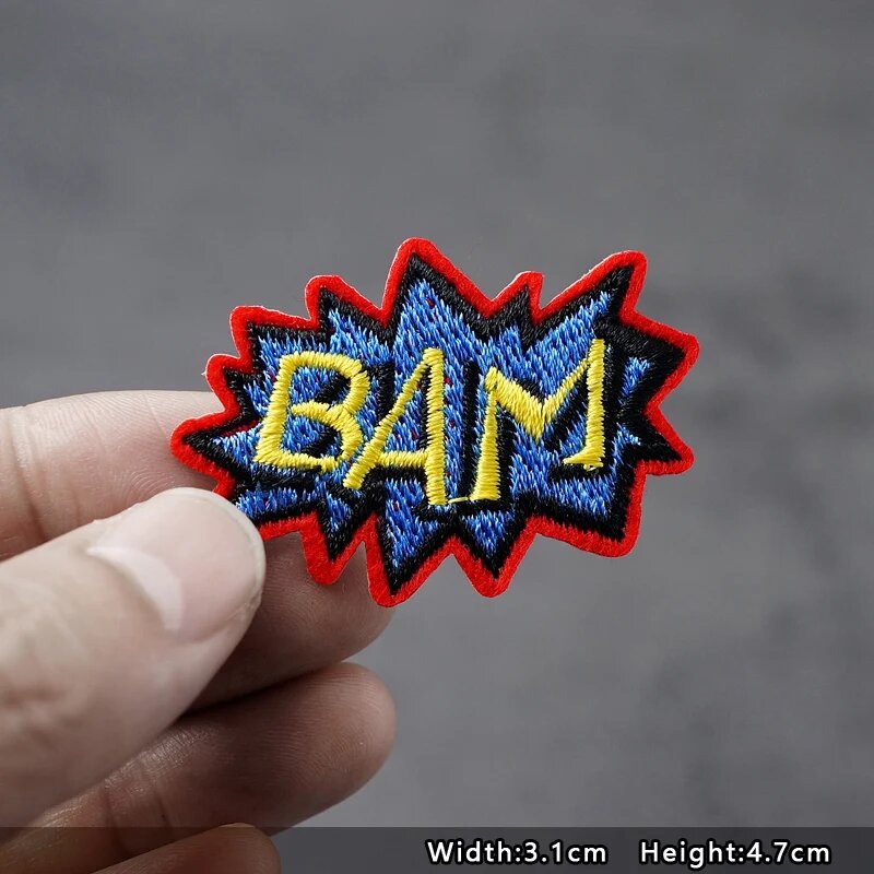 Нашивки WOW OOPS POW COOL для одежды 46