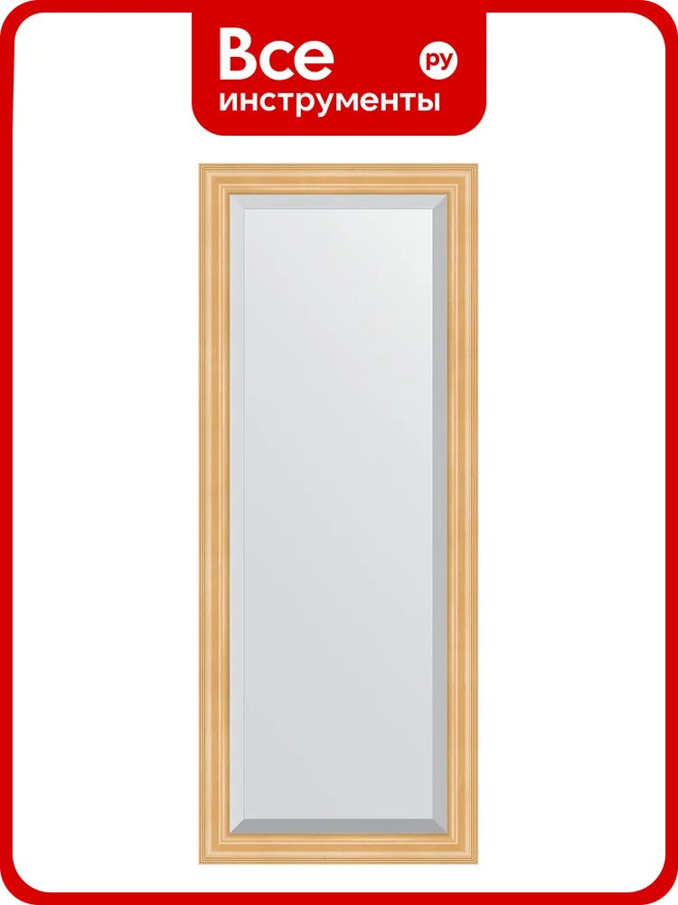 Зеркало EVOFORM с фацетом в багетной раме - сосна 62 мм (56x141 см) BY 1163