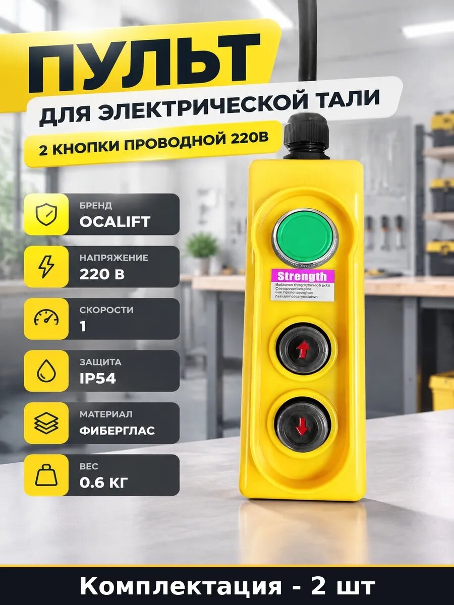 Набор Пульт управления для лебедок TSA 2 кнопки 220В 2 шт