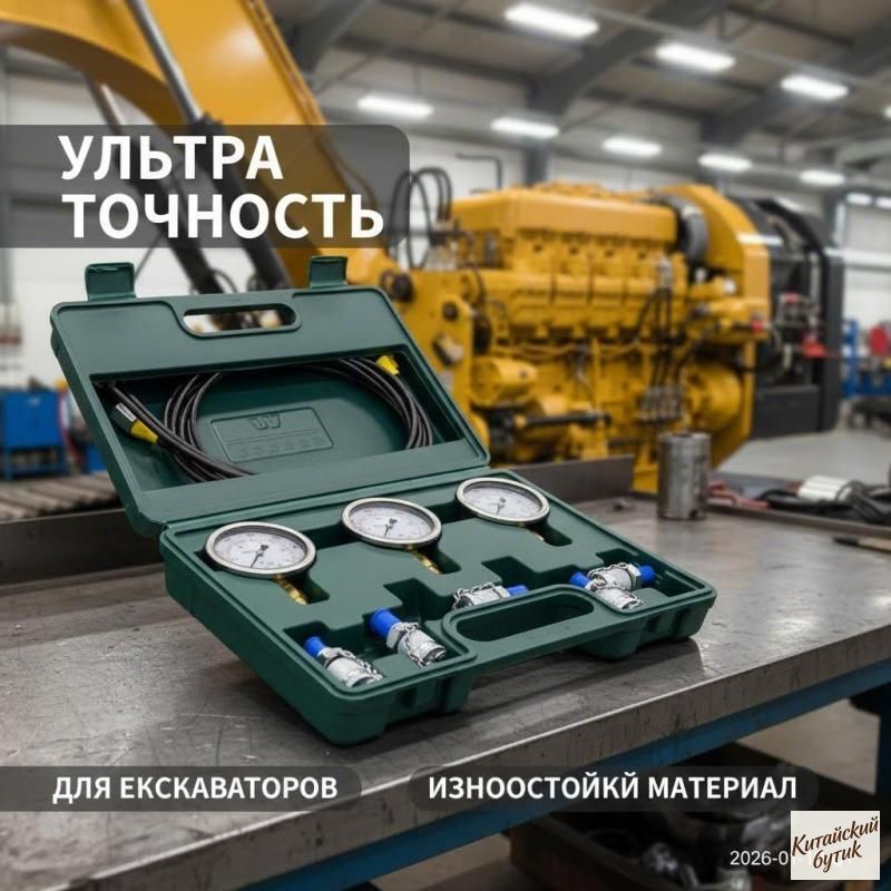 Гидравлический манометр для экскаватора, диагностический набор для измерения давления в кейсе