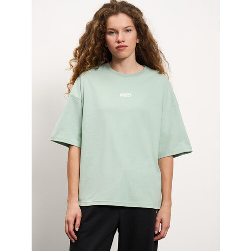 фото Футболка amazing red basic peach jersey logo tee, размер 40-42, фисташковый
