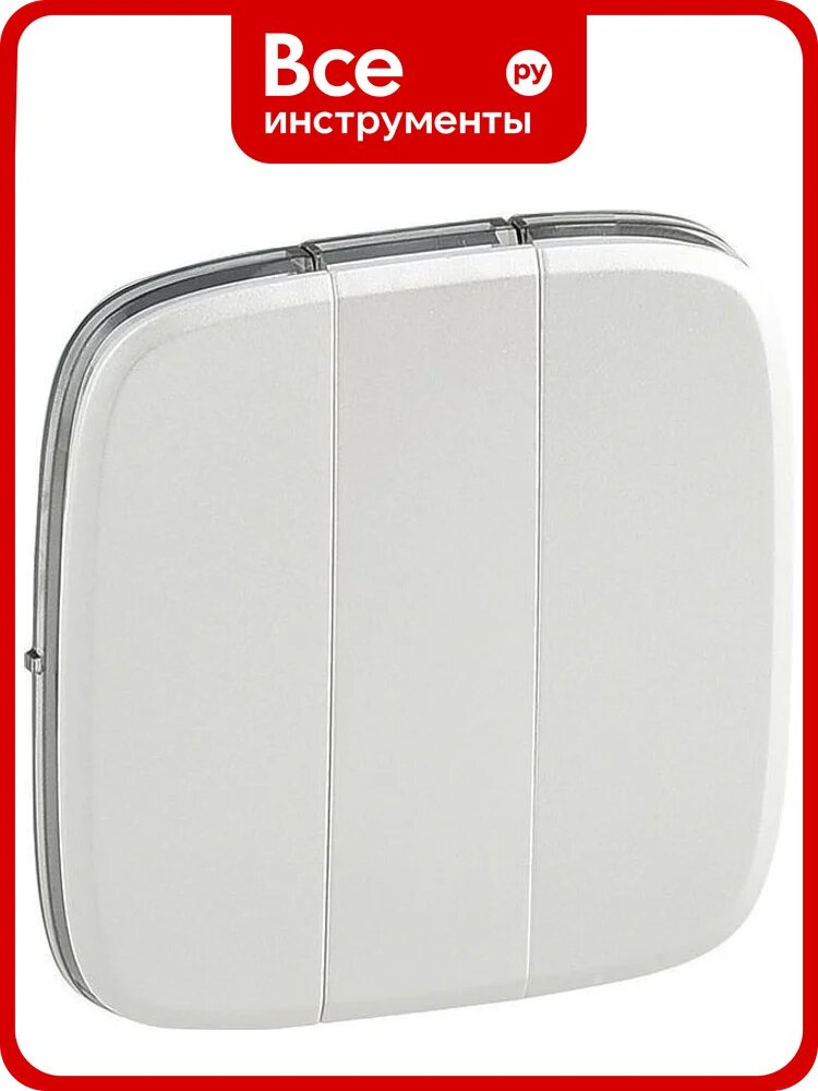 Лицевая панель для выключателя трехклавишного Legrand Valena ALLURE жемчуг 755039