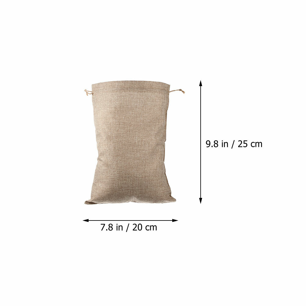 6 Штук Экологичные Burlap Sacks Для Хранения Овощей С Тянущимся Шнурком Размер 25X20X0 3Cm