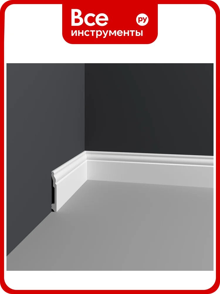Плинтус ударопрочный R-LINE DECOR Rline (99x14x2000мм)/ 3 шт R1-09914